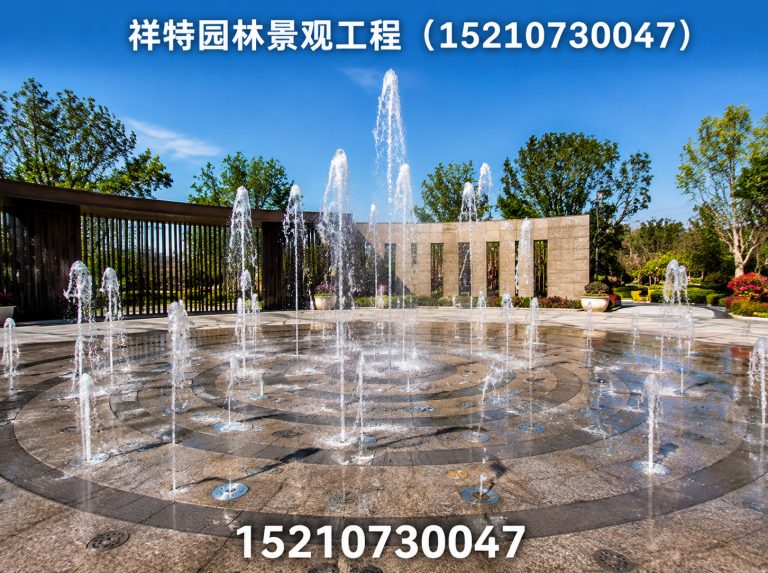 阜平县广场喷泉展示图